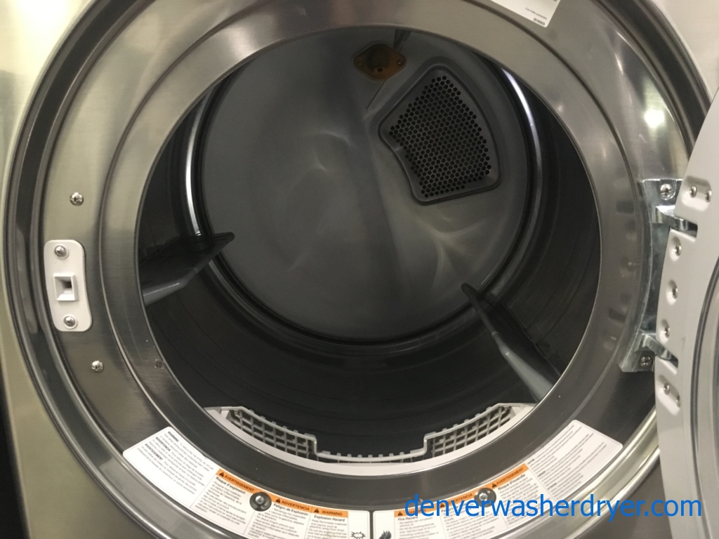 Great LG Steam Front-Load Set, Graphite Steel, HE, 220V, Sanitary Cycles, Custom Program, Quality Refurbished, 1-Year Warranty!