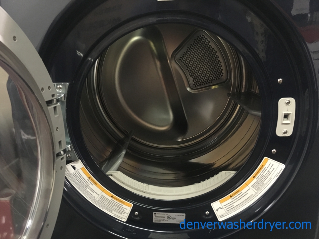 Beautiful Front-Load LG TROMM Dryer, Midnight Blue, Capacity 7.3 Cu.Ft., Anti-Bacterial, 220V, Sensor Dry, Quality Refurbished, 1-Year Warranty!