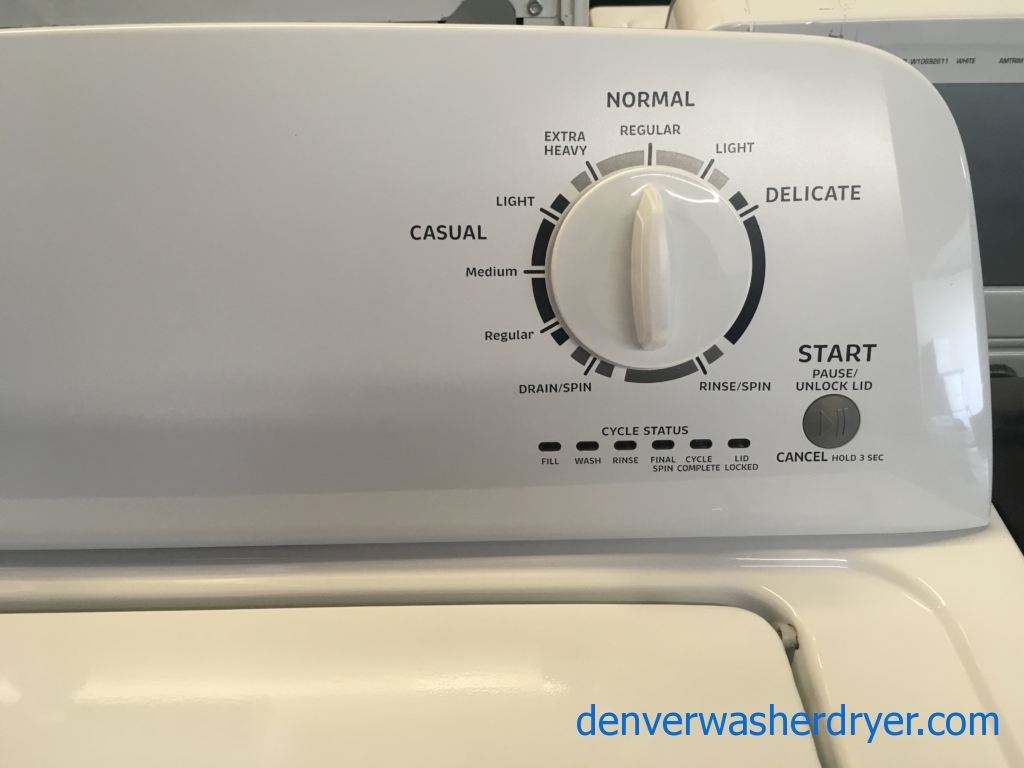 Great Admiral Washer, Agitator, Capacity 3.2 Cu.Ft., White, Quality Refurbished, 1-Year Warranty!