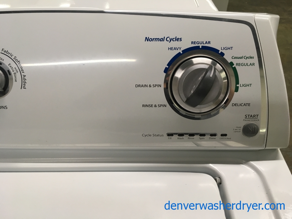 Great Whirlpool Washer, White, Agitator, Fabric Softener Option, Capacity 3.4 Cu.Ft., Quality Refurbished, 1-Year Warranty!