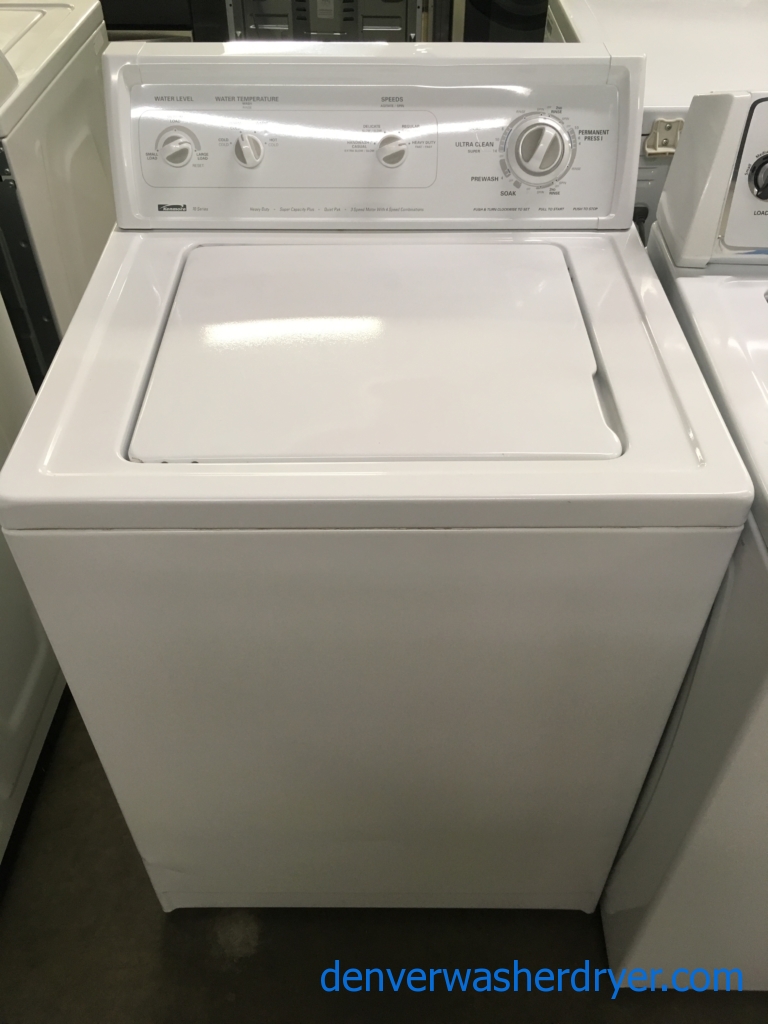 Heavy-Duty Kenmore 70 Series Washer, Agitator, Super Capacity Plus 3.2 Cu.Ft., 27″ Wide, Quality Refurbished, 1-Year Warranty!