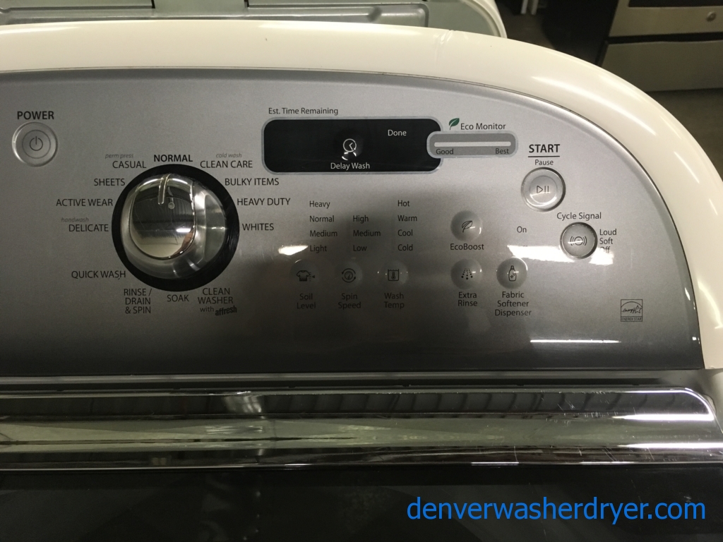 Wonderful Whirlpool Cabrio Platinum Washer, Steam Dryer, Electric, 1-Year Warranty!