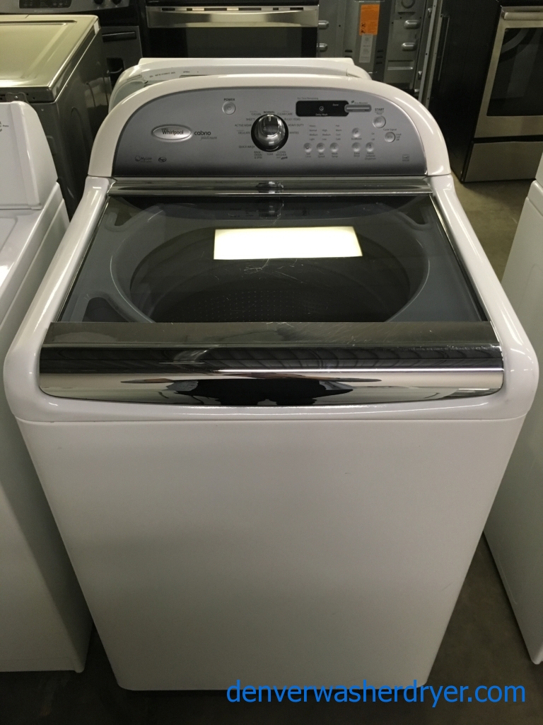 Wonderful Whirlpool Cabrio Platinum Washer, Steam Dryer, Electric, 1-Year Warranty!