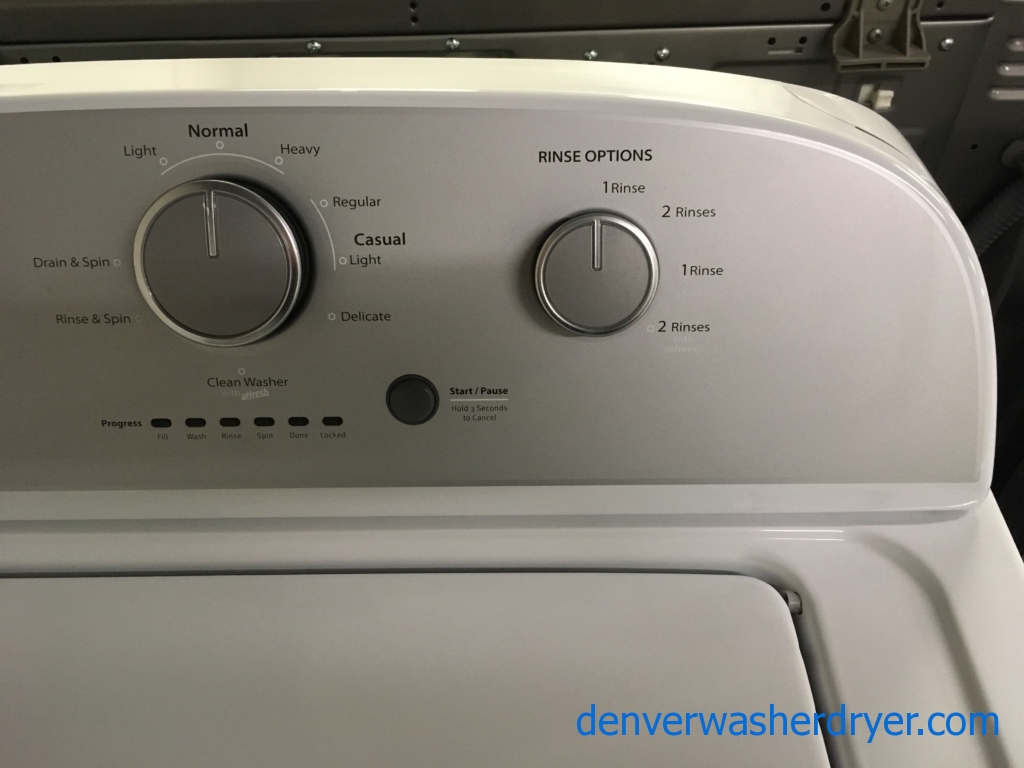 Great Whirlpool Washer, Capacity 3.6 Cu.Ft., Agitator, Clean Washer Cycle, Extra-Rinse Option, Quality Refurbished, 1-Year Parts Warranty !