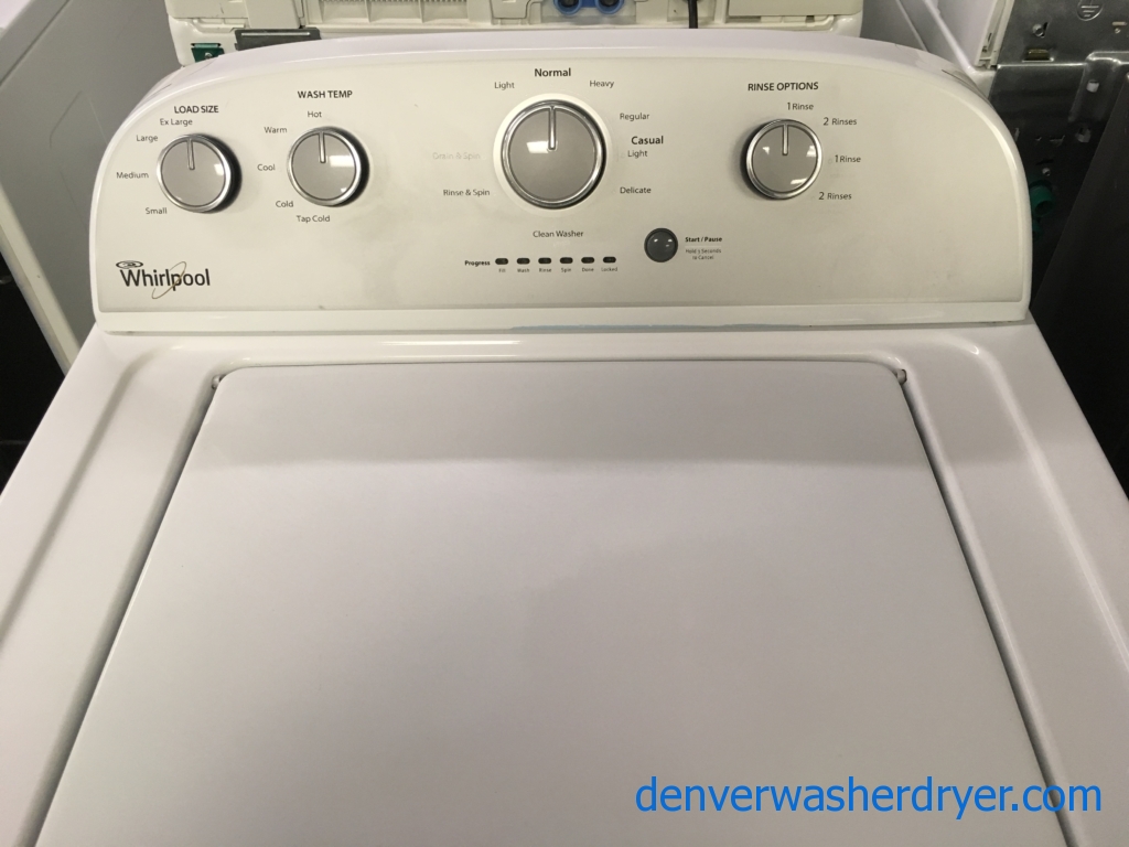 Lovely Whirlpool Washer, Agitator, Capacity 3.6 Cu.Ft., Extra-Rinse Option, Quality Refurbished, 1-Year Warranty!