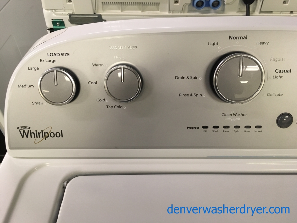 Lovely Whirlpool Washer, Agitator, Capacity 3.6 Cu.Ft., Extra-Rinse Option, Quality Refurbished, 1-Year Warranty!