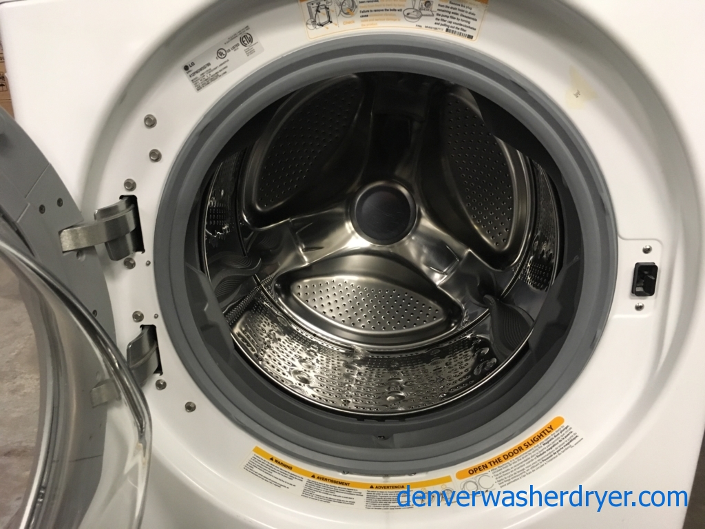 LG Mix-Match White Front-Load Washer, GAS Dryer 1-Year Warranty!