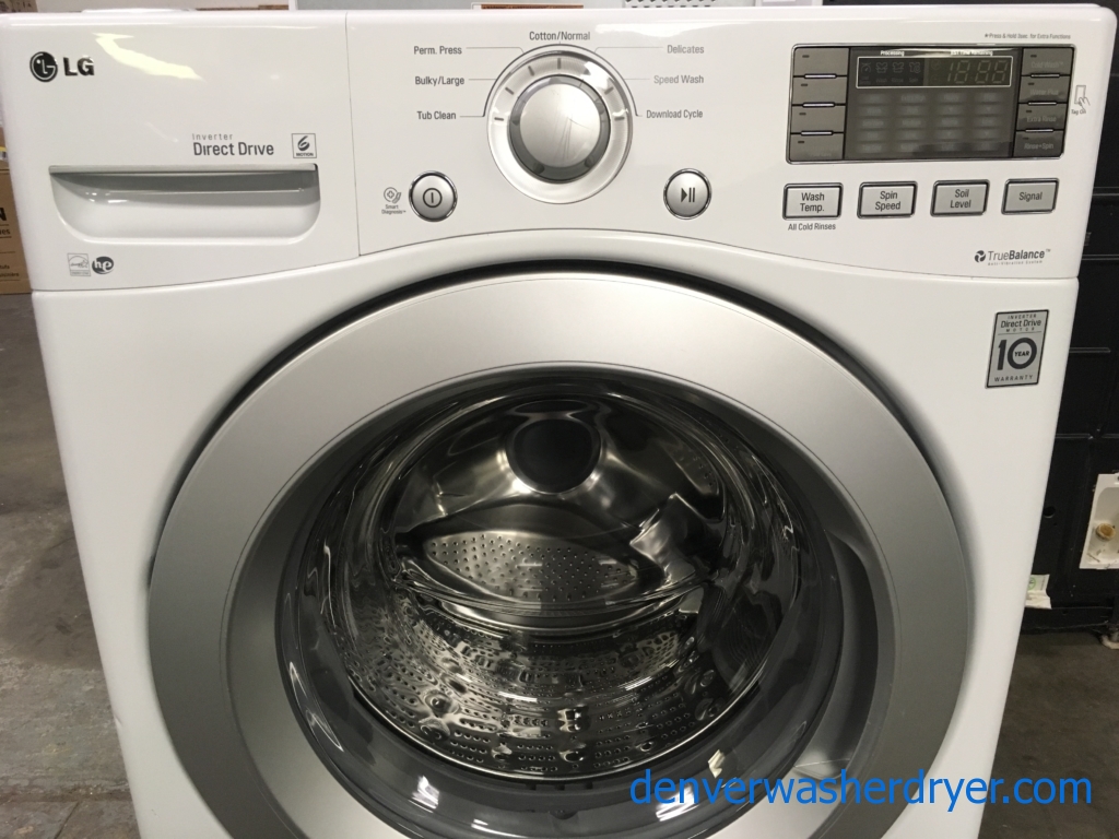 LG Mix-Match White Front-Load Washer, GAS Dryer 1-Year Warranty!