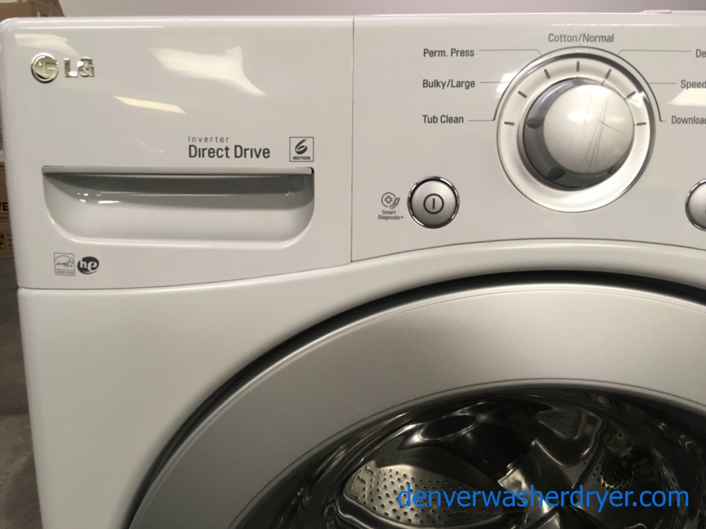 LG Mix-Match White Front-Load Washer, GAS Dryer 1-Year Warranty!