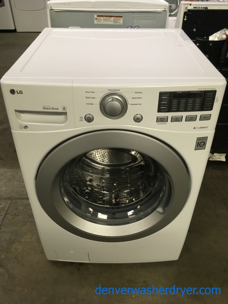 LG Mix-Match White Front-Load Washer, GAS Dryer 1-Year Warranty!