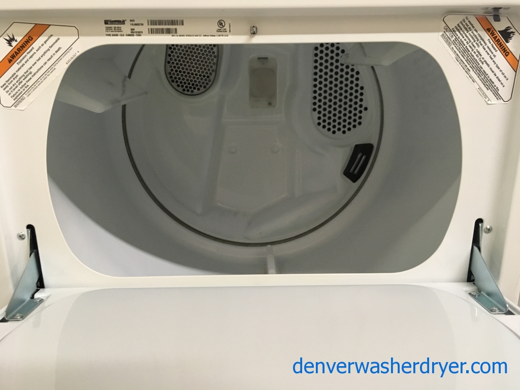 Great Kenmore 600 Series Set, Agitator, 220V, 29″ Wide, Washer Capacity 3.2 Cu.Ft., Wrinkle Guard Option, Quality Refurbished, 1-Year Warranty!