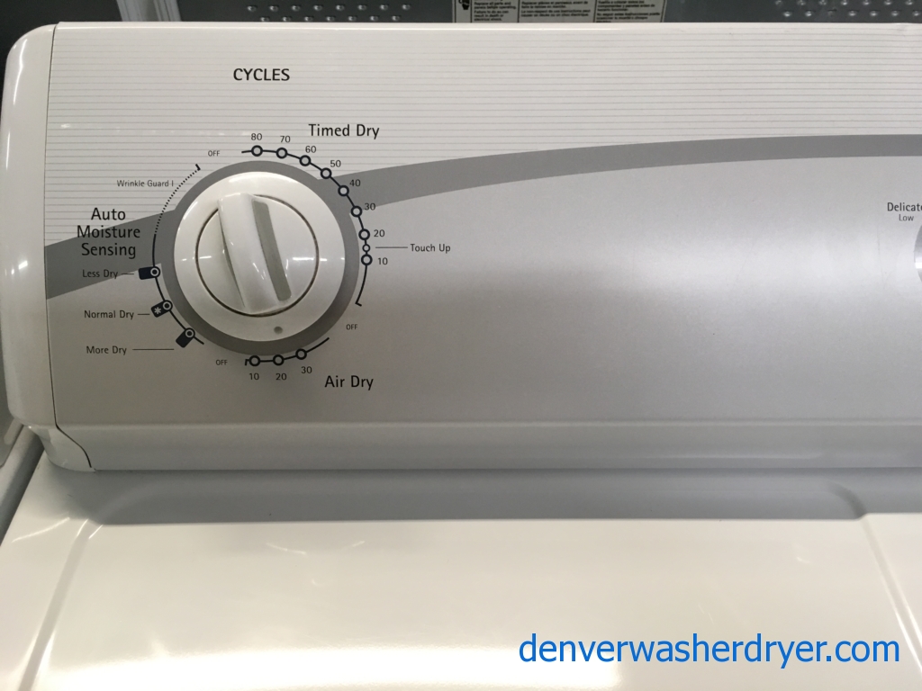 Great Kenmore 600 Series Set, Agitator, 220V, 29″ Wide, Washer Capacity 3.2 Cu.Ft., Wrinkle Guard Option, Quality Refurbished, 1-Year Warranty!