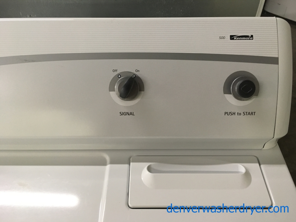 Nice Kenmore 500 Series Dryer, Auto Dry, 220V, 29″ Wide, Capacity 7.0 Cu.Ft., Quality Refurbished, 1-Year Warranty! 2nd-Year Parts Warranty