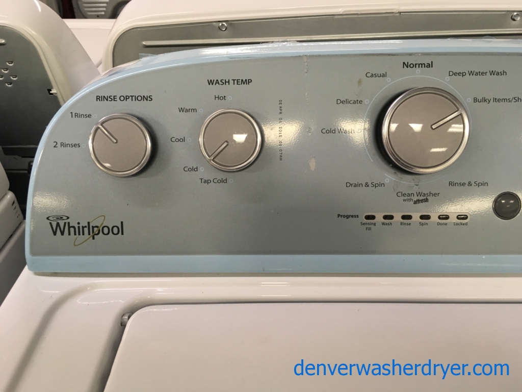 Great Whirlpool Washer, HE, Agitator, Auto-Load Sensing, Capacity 3.5 Cu.Ft., Quality Refurbished, 1-Year Warranty!
