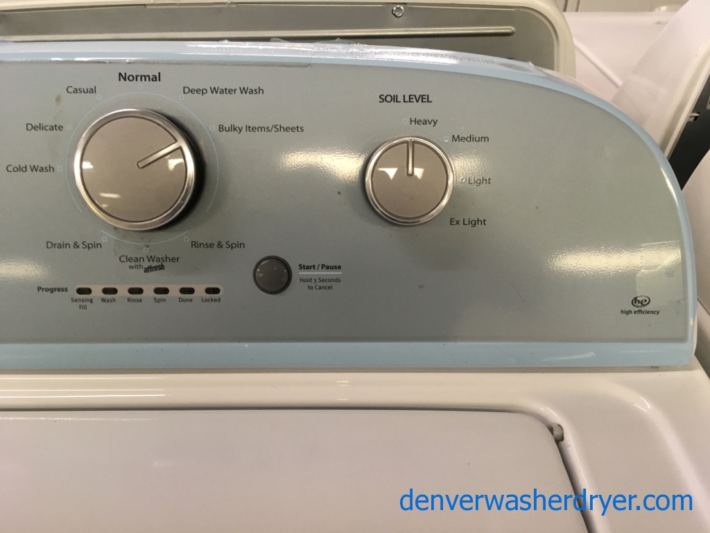 Great Whirlpool Washer, HE, Agitator, Auto-Load Sensing, Capacity 3.5 Cu.Ft., Quality Refurbished, 1-Year Warranty!