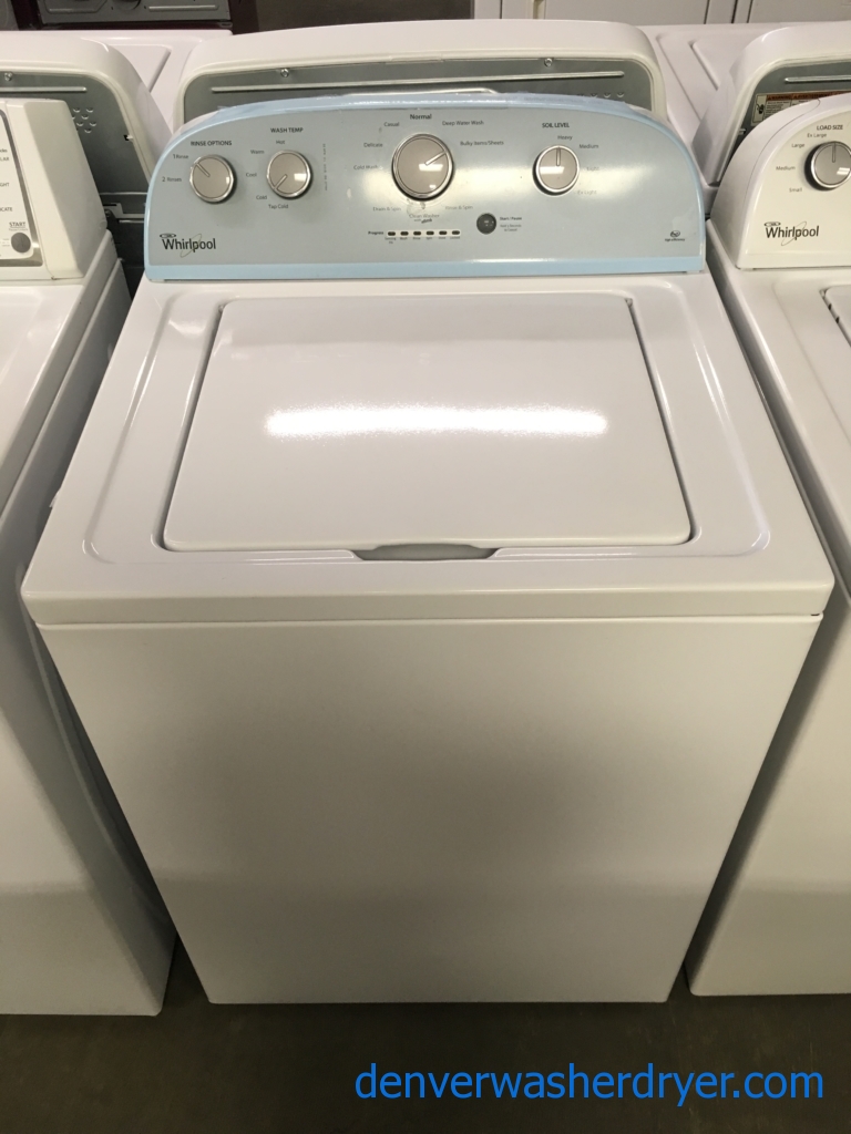 Great Whirlpool Washer, HE, Agitator, Auto-Load Sensing, Capacity 3.5 Cu.Ft., Quality Refurbished, 1-Year Warranty!