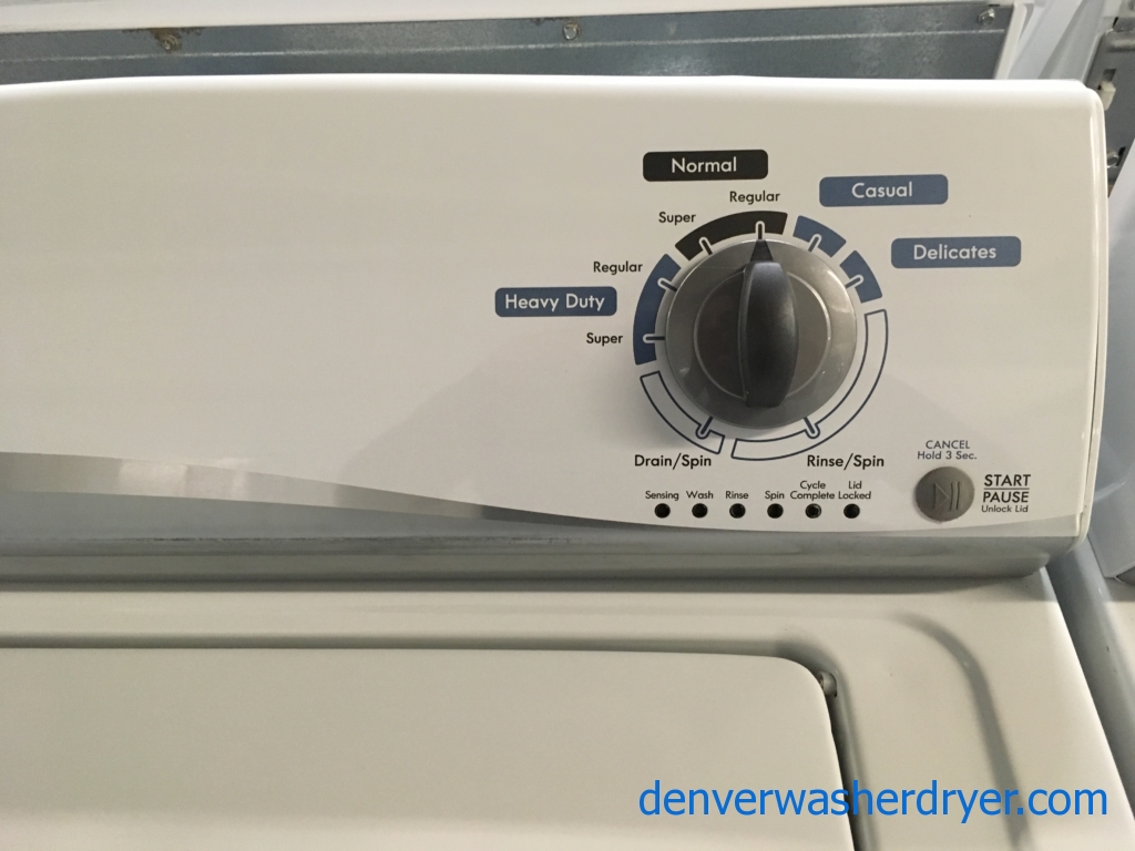 Large Images for Kenmore Washer and Dryer, 220V, Agitator, Wrinkle