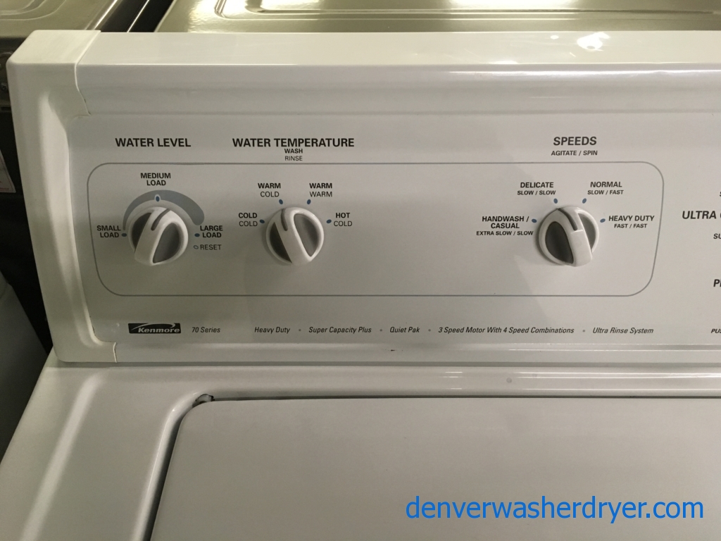 Kenmore 70 Series Washer, Heavy-Duty, Agitator, 3.2 Cu.Ft. Capacity, Ultra Rinse System, Quality Refurbished, 1-Year Warranty!