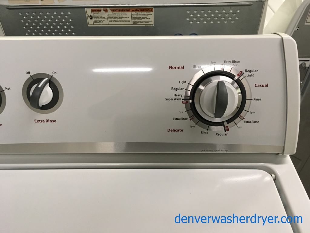 Wonderful Whirlpool Washer, Agitator, Extra-Rinse Option, 3.2 Cu.Ft. Capacity, Quality Refurbished, 1-Year Warranty!