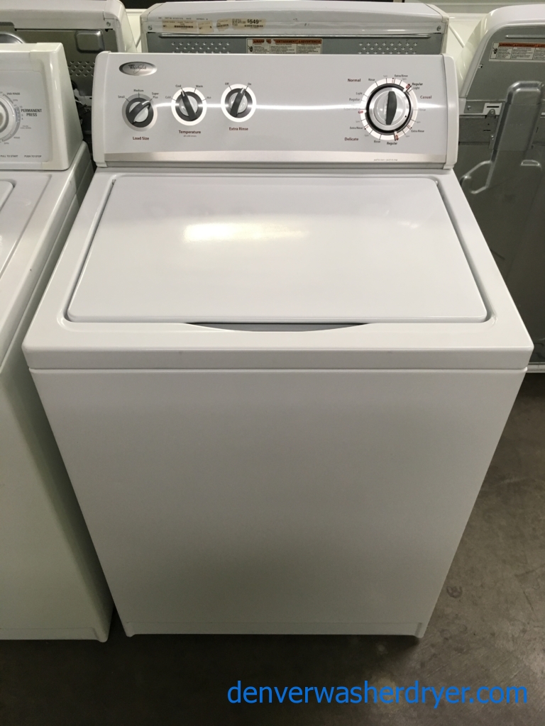 Wonderful Whirlpool Washer, Agitator, Extra-Rinse Option, 3.2 Cu.Ft. Capacity, Quality Refurbished, 1-Year Warranty!