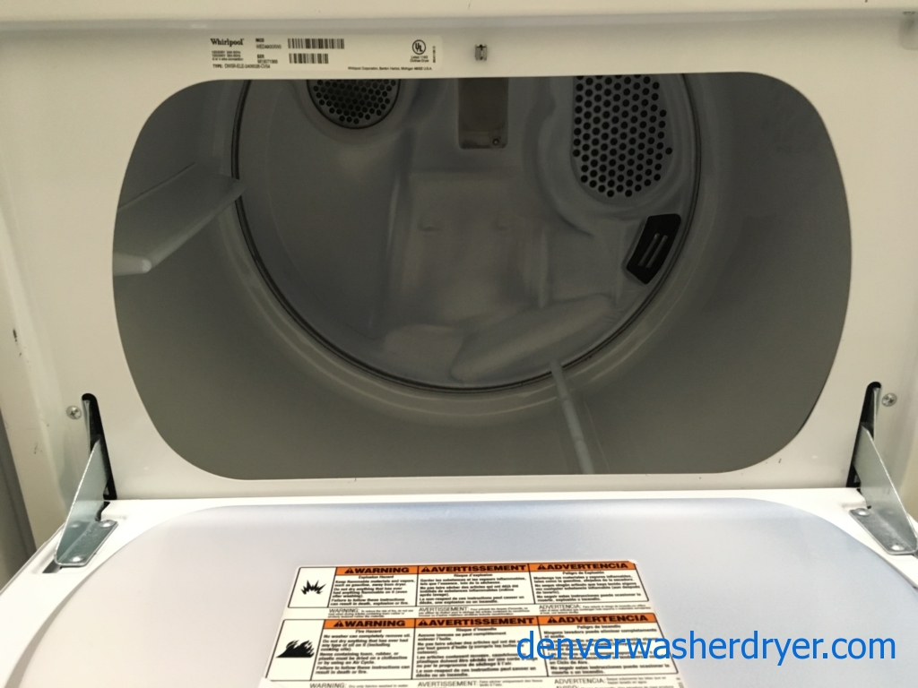 Whirlpool 29″ Wide Dryer, HE, Wrinkle Shield Option, Electric, 7.0 Cu.Ft. Capacity, Quality Refurbished, 1-Year Warranty!