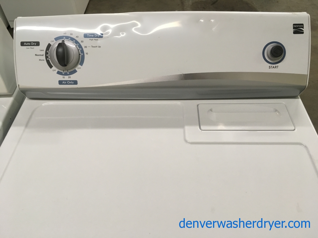 Kenmore “Flat-Back” Dryer, 29″ Wide, Electric, 6.0 Cu.Ft. Capacity, Quality Refurbished, 1-Year Warranty!
