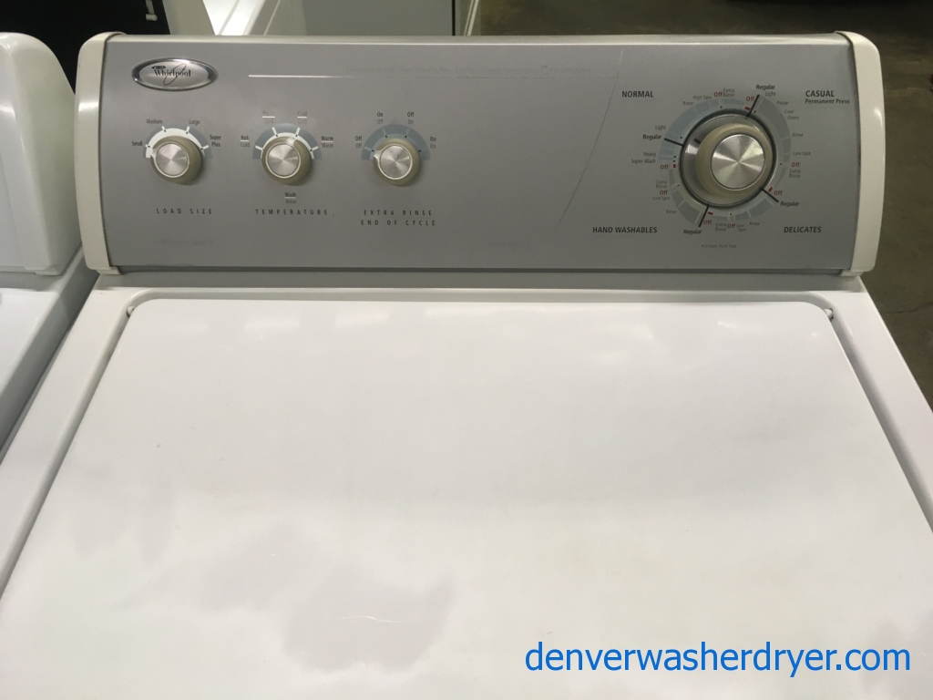 Whirlpool Heavy-Duty Washer, 3.2 Cu.Ft. Capacity, Agitator, Extra-Rinse Option, Quality Refurbished, 1-Year Warranty!