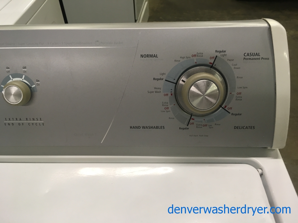 Whirlpool Heavy-Duty Washer, 3.2 Cu.Ft. Capacity, Agitator, Extra-Rinse Option, Quality Refurbished, 1-Year Warranty!