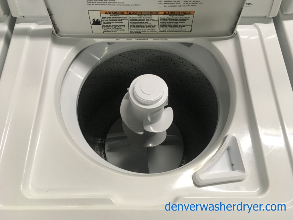 Whirlpool Washer, Heavy-Duty, 3.2 Cu.Ft. Super Capacity, Agitator, Bleach Dispenser, 27″ Wide, Quality Refurbished