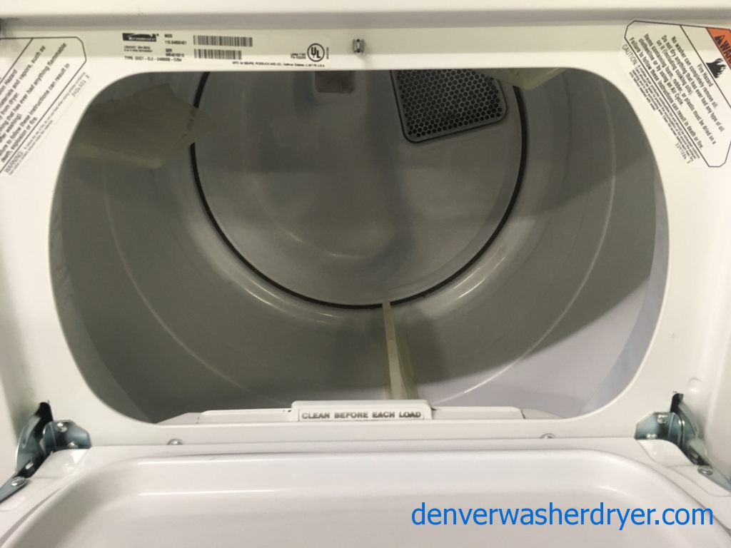 Kenmore 80 Series Dryer, Electric, 27″ Wide, Wrinkle Guard Option, Auto-Moisture Sensing, Quality Refurbished, 1-Year Warranty!