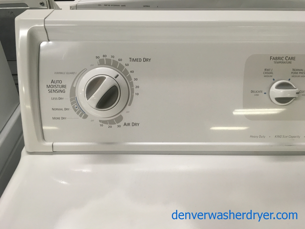 Heavy-Duty Kenmore ELITE Dryer, Electric, 27″ Wide, Auto-Moisture Sensing, Wrinkle Guard, Hamper Style Door, Quality Refurbished, 1-Year Warranty!