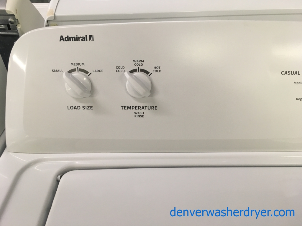 Large Images for Newer Admiral Top Load Washer, Agitator, 3.6 Cu.Ft