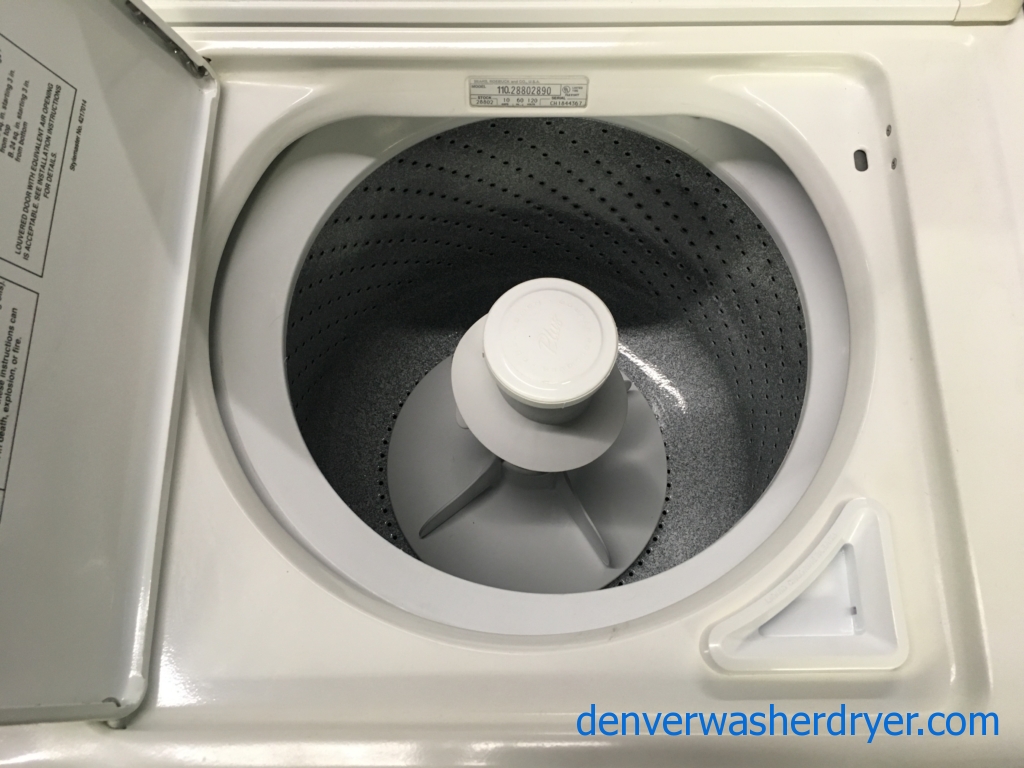 Heavy-Duty Kenmore 80 Series Washer, Agitator, 27″ Wide, 3.2 Cu.Ft. Capacity, Quality Refurbished, 1-Year Warranty!