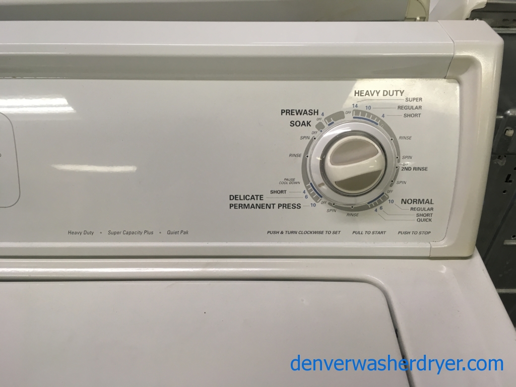 Heavy-Duty Kenmore 80 Series Washer, Agitator, 27″ Wide, 3.2 Cu.Ft. Capacity, Quality Refurbished, 1-Year Warranty!