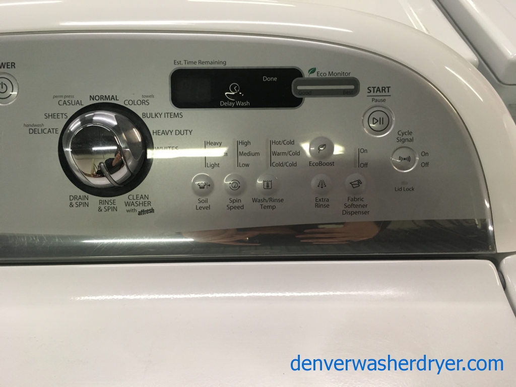 Great Whirlpool Cabrio Set, White, HE, 220V, Wash-Plate Style, Wrinkle Shield Option, Energy-Star Rated, Quality Refurbished, 1-Year Warranty!