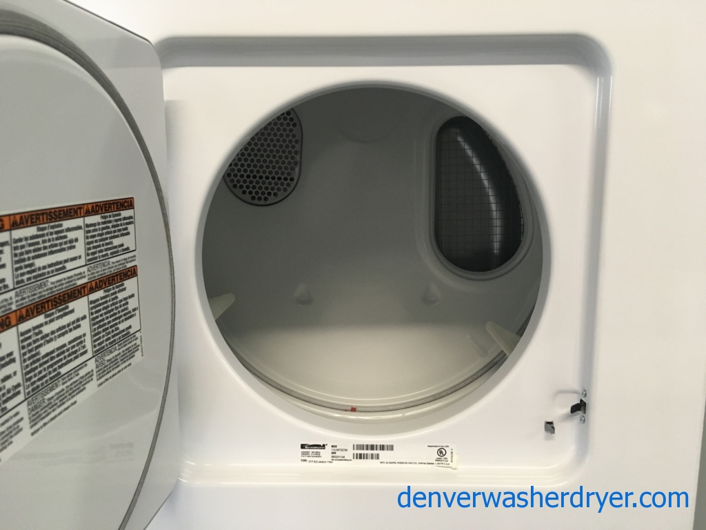 Kenmore Laundry Center, 24″ Wide, Agitator, Heavy-Duty, Washer 1.5 Cu.Ft. Capacity, Dryer 3.4 Cu.Ft. Capacity, Quality Refurbished, 1-Year Warranty Just On Parts