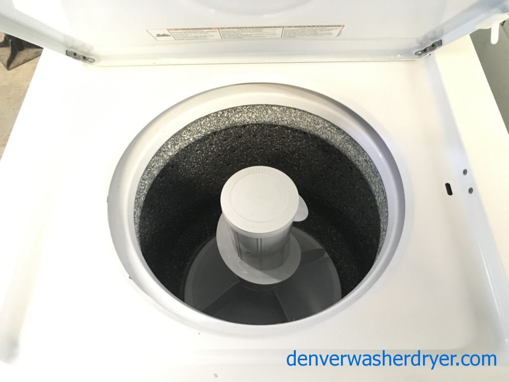 Kenmore Laundry Center, 24″ Wide, Agitator, Heavy-Duty, Washer 1.5 Cu.Ft. Capacity, Dryer 3.4 Cu.Ft. Capacity, Quality Refurbished, 1-Year Warranty Just On Parts