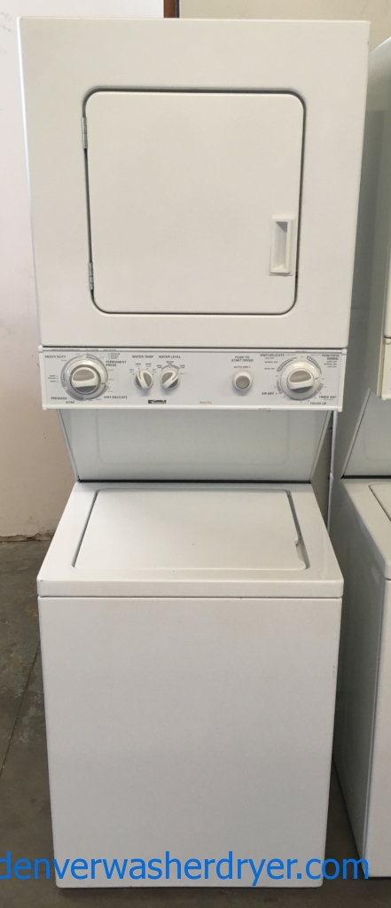 Kenmore Laundry Center, 24″ Wide, Agitator, Heavy-Duty, Washer 1.5 Cu.Ft. Capacity, Dryer 3.4 Cu.Ft. Capacity, Quality Refurbished, 1-Year Warranty Just On Parts