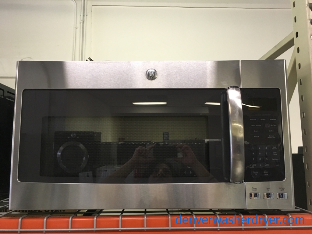 NEW!! GE Over-the-Range Microwave, Stainless, Sensor Cooking, Melt & Steam Features, 1.9 Cu.Ft. Capacity, 1-Year Warranty!