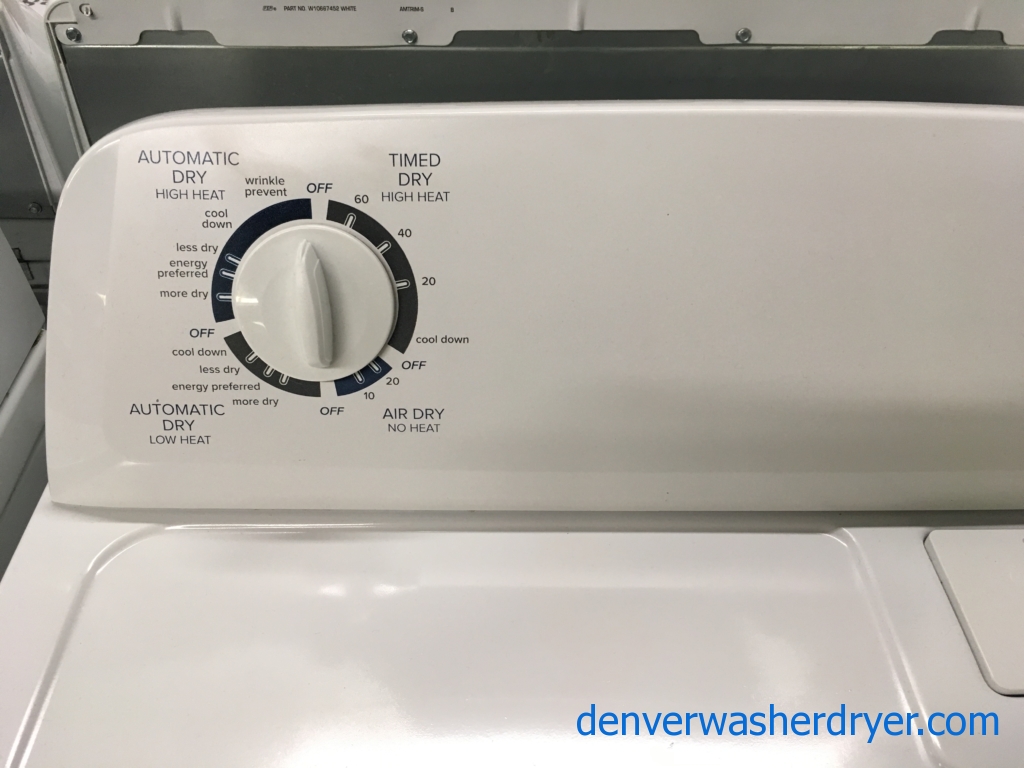 Amana 29″ Wide Dryer, Electric, Wrinkle Prevent Option, 6.5 Cu.Ft. Capacity, Barn Style Door, Quality Refurbished, 1-Year Warranty!