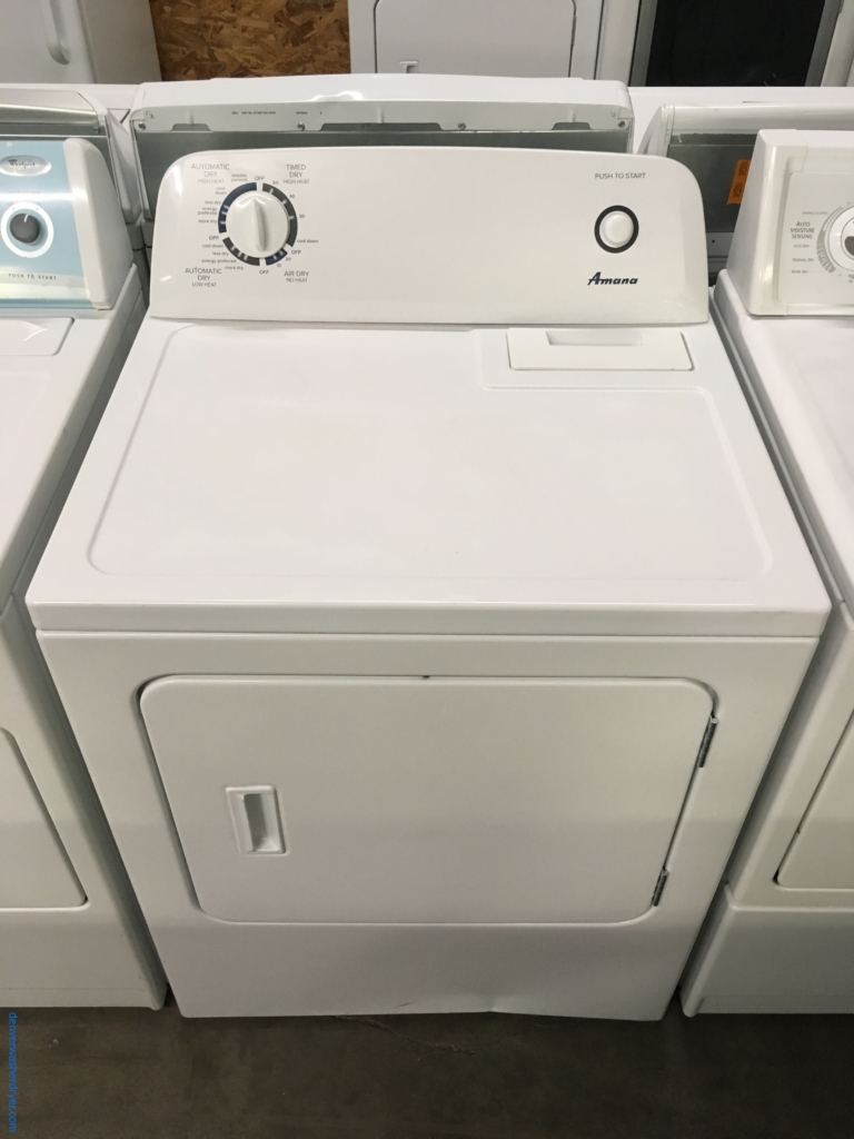 Amana 29″ Wide Dryer, Electric, Wrinkle Prevent Option, 6.5 Cu.Ft. Capacity, Barn Style Door, Quality Refurbished, 1-Year Warranty!