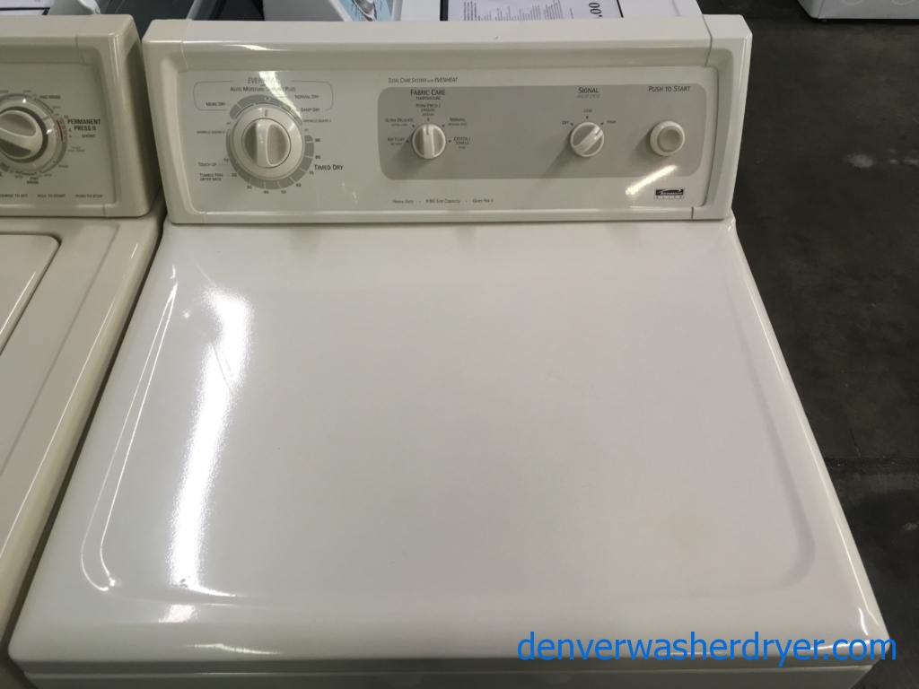 Heavy-Duty Almond Kenmore ELITE Dryer, Electric, 27″ Wide, Wrinkle Guard Option, 7.0 Cu.Ft. Capacity, Quality Refurbished, 1-Year Warranty!