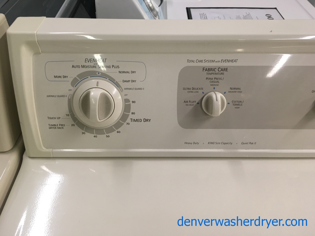 Heavy-Duty Almond Kenmore ELITE Dryer, Electric, 27″ Wide, Wrinkle Guard Option, 7.0 Cu.Ft. Capacity, Quality Refurbished, 1-Year Warranty!