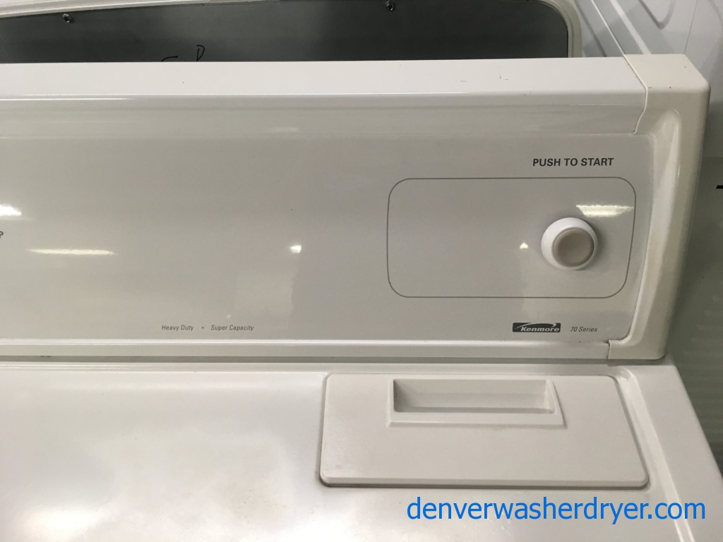 Kenmore 70 Series Electric Dryer, 29″ Wide, Auto Dry, 7.0 Cu.Ft. Capacity, Hamper Style Door, Quality Refurbished, 1-Year Warranty!
