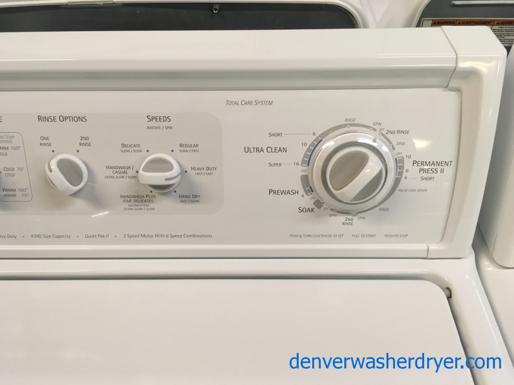 Heavy-Duty Kenmore ELITE Washer and Dryer Set, Agitator, Electric, Wrinkle Guard Option, 27″ Wide, Quality Refurbished, 1-Year Warranty!