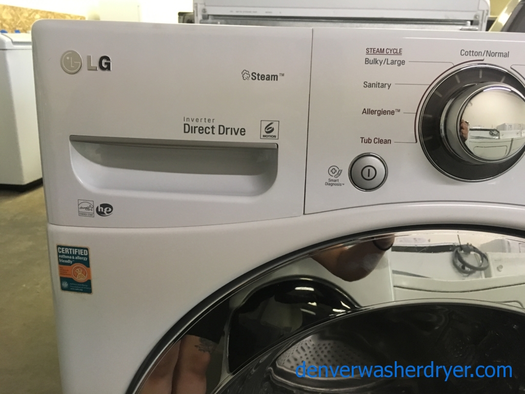 Fabulous LG Front Load Washer Dryer Set, Smart, Stackable, Quality Refurbished, 1 Year-Warranty,
