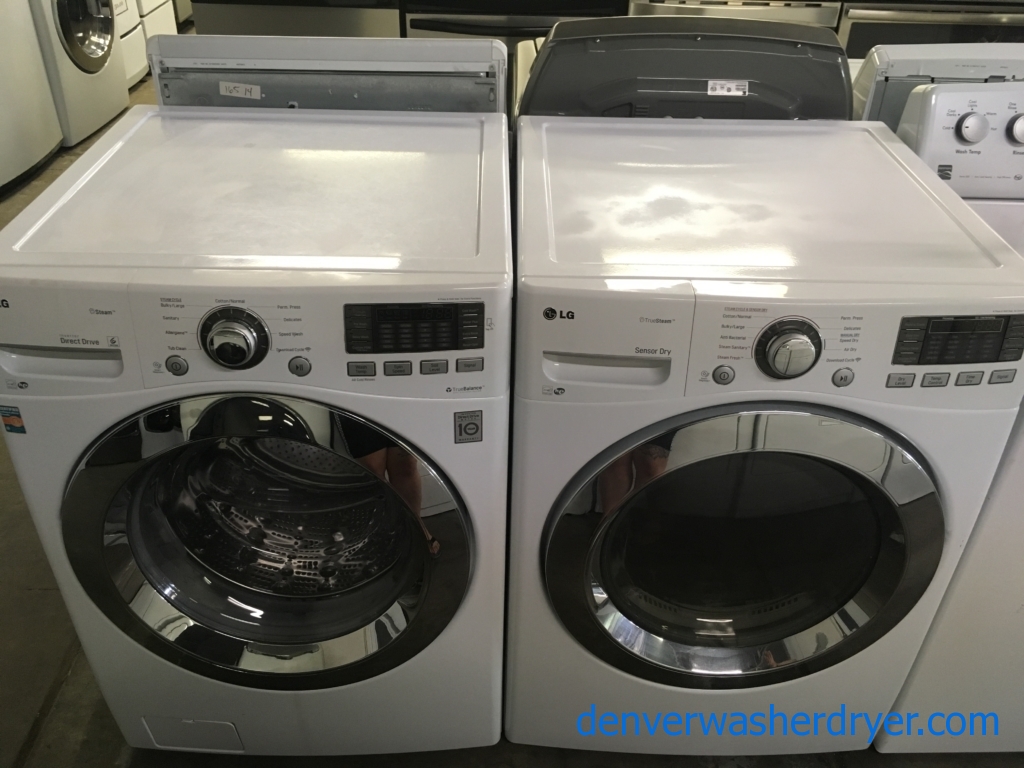 Fabulous LG Front Load Washer Dryer Set, Smart, Stackable, Quality Refurbished, 1 Year-Warranty,