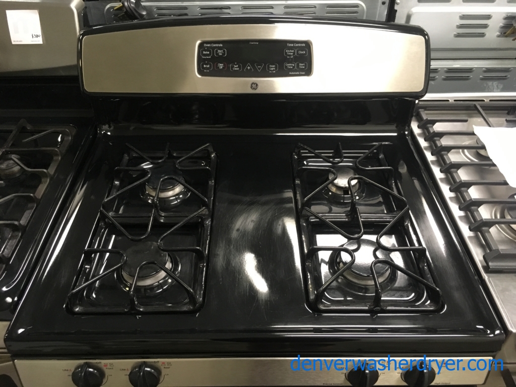 Large Images for GE Stainless Steel Gas Stove and GE Dishwasher