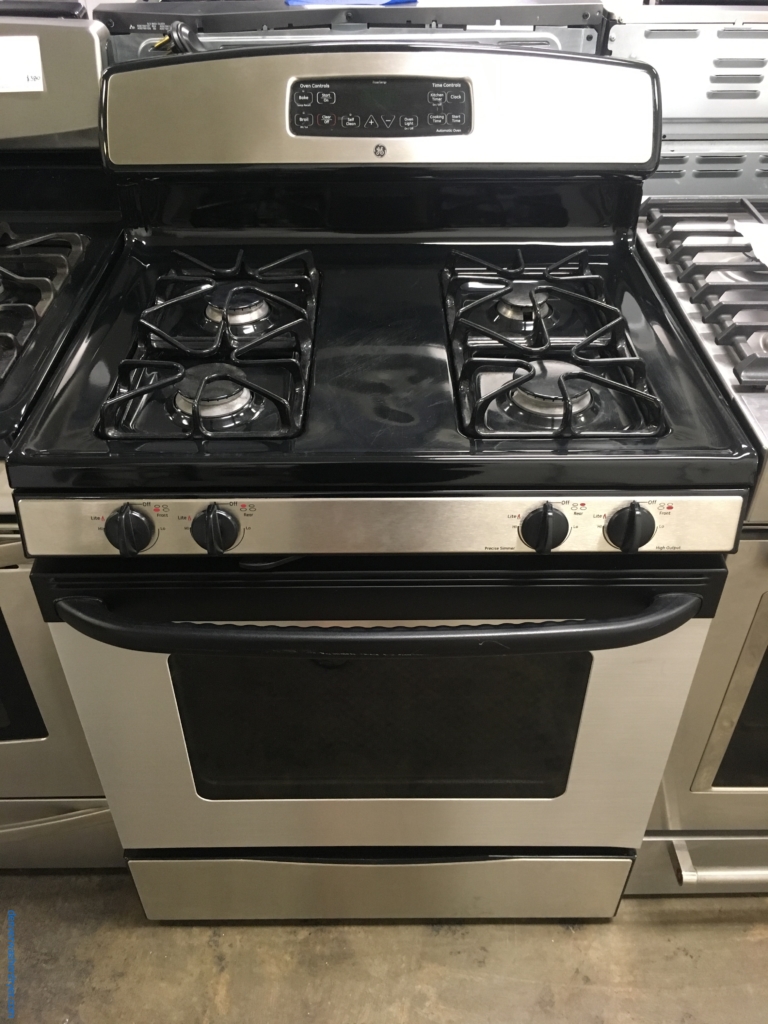 Large Images for GE Stainless Steel Gas Stove and GE Dishwasher
