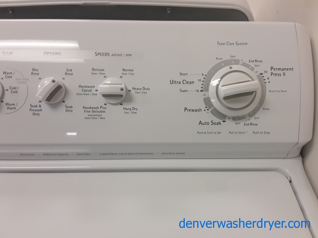 Kenmore ELITE Washer, Heavy-Duty, Agitator, 4.0 Cu.Ft. Capacity, 27″ Wide, Ultra Rinse System, Quality Refurbished, 1-Year Warranty!
